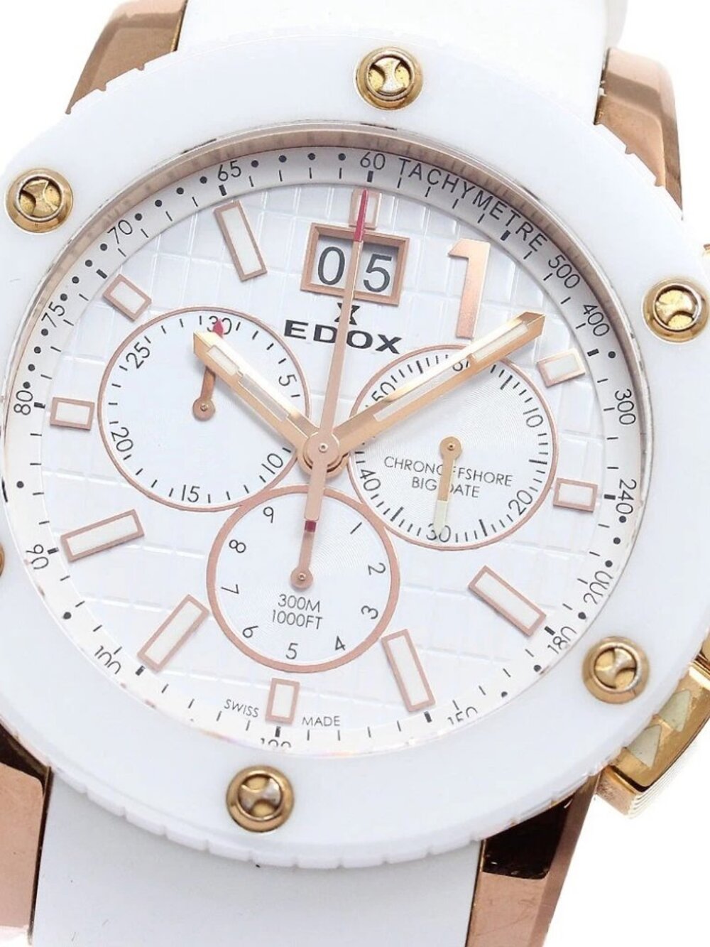 EDOX Class One Chrono Offshore 10012 white Dial Quartz Men's Watch